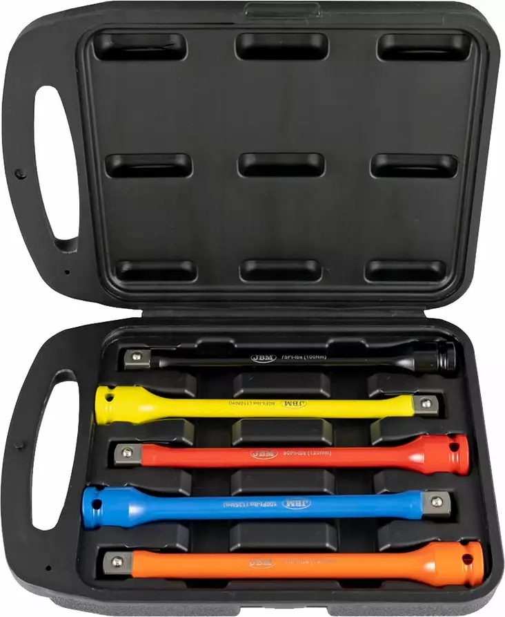 JBM 1/2" momenttisauvasarja 100-150nm 5 osaa - Vannehylsyt ja momenttisauvat - 50-53077 - 1