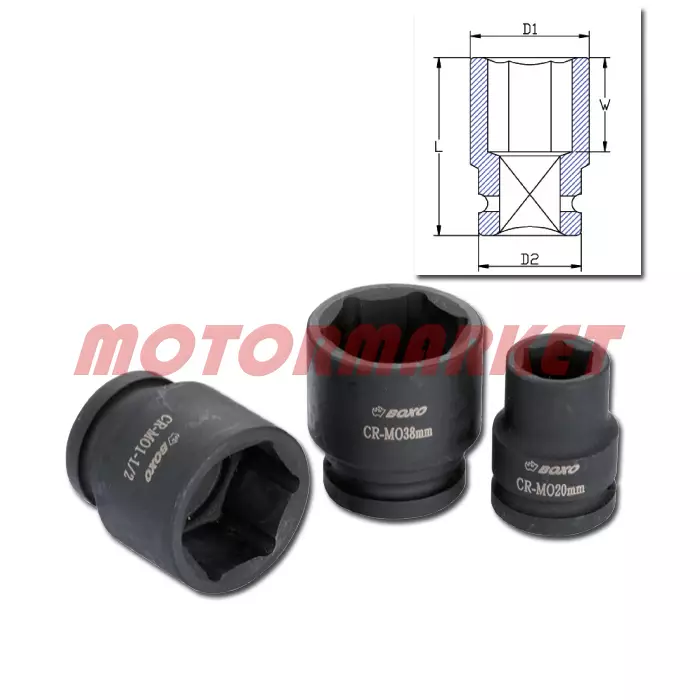 Konehylsyavain 3/4"17mm - Hylsyt - 284-B32-K17 - 1