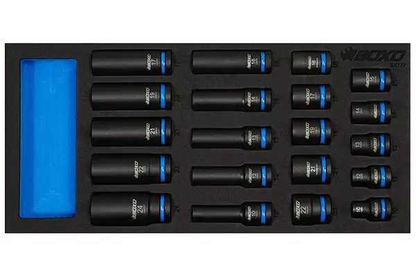 Konehylsysarja 1/2" lyhyet & pitkät, 20 osaa - Työkalumoduulit työkaluvaunuihin - 284-BX777 - 1