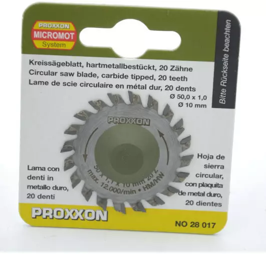 Kovametallipalaterä, Ø 50 mm 20-hampainen - Proxxon lajitelmat ja muut terät - 28017 - 1