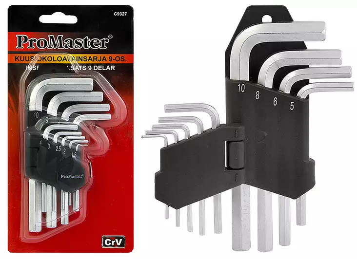 Kuusioavainsarja 9-os. - Räikät ja vääntimet - C9327 - 1