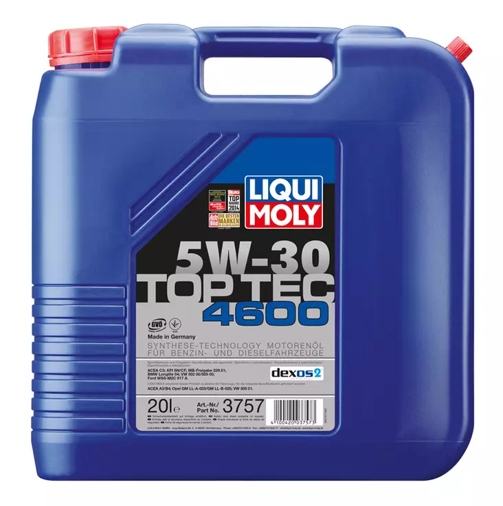 Liqui Moly Top Tec 4600 5W-30 20 L - Moottoriöljyt - LQM3757 - 1