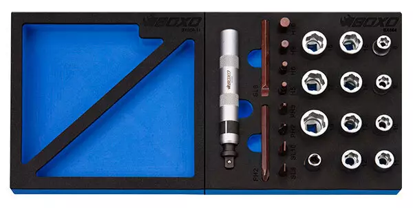 Lyöntitalttasarja 3/8" 23-osaa - Työkalumoduulit työkaluvaunuihin - 284-BX687 - 1