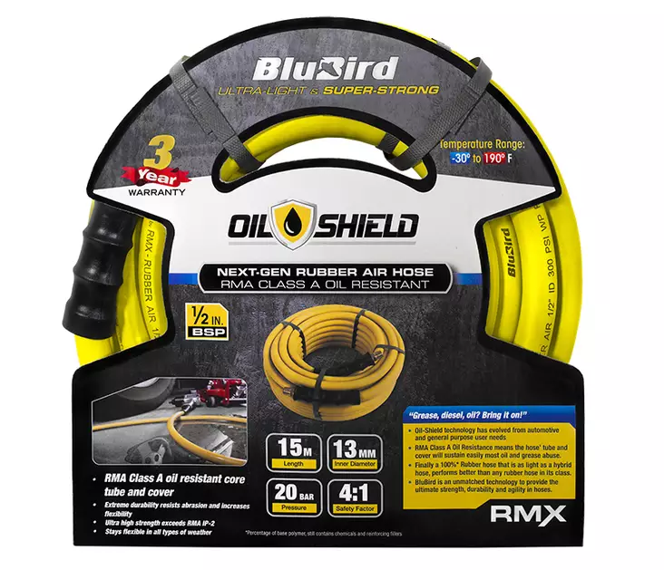 Paineilmaletku Oilshield 15 m 1/2" - Paineilmaletkut ja -kelat - MV131957 - 2