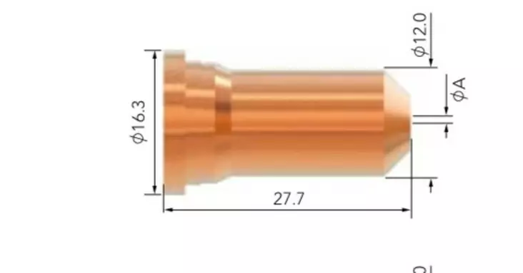 PLASMA SUUTIN 1,4MM P120 1 KPL - Plasmaleikkurien kulutusosat - WA66057 - 1