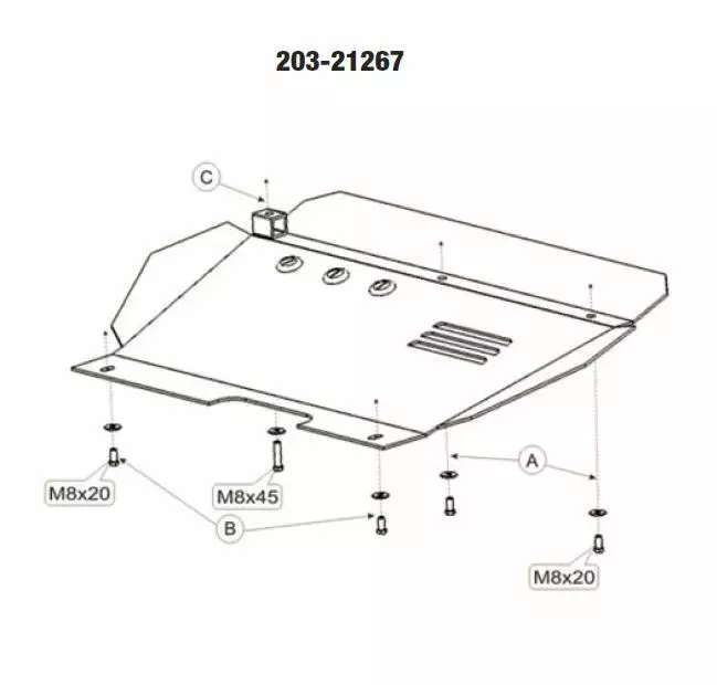 Pohjapanssari Skoda Fabia 2000-2003 - POISTO - 203-21267 - 1