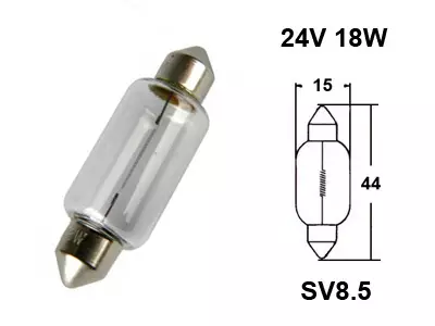 Polttimo 24V 18W 15x44 mm - Auton polttimot - 13807 - 1
