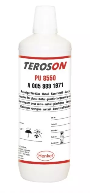 Teroson PU 8550 puhdistusaine 1l Lasi, metalli, muovi, maalatut pinnat - Liima- ja tiivistemassat - 0100817 - 1
