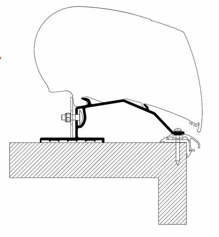 Thule kiinnityssarja kattomarkiisiin 4,0 m - Kattokiinnikkeet markiisiin - 306807 - 1
