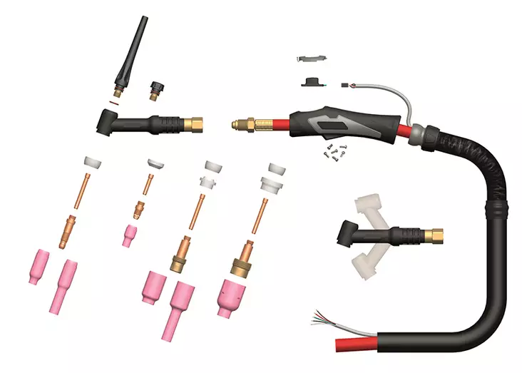 TIG POLTIN 250W-Z-W-4M - TIG-polttimet ja kulutusosat - WA65777 - 1