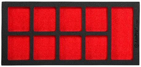 Työkalufoam tyhjä 9-lokeroa 408 x 188 mm - Tyhjät työkalufoamit - T47097 - 1