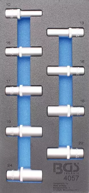 Työkalusarja 1/3: Pitkät hylsyt 1/2" 10 - 24 mm - Työkalumoduulit työkaluvaunuihin - BGS4057 - 1