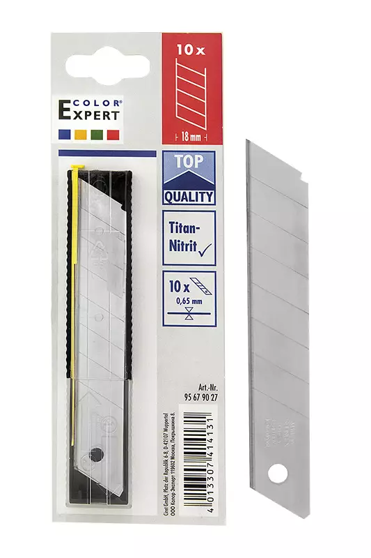 Varaterä katkoteräpuukkoon 18 mm 0.5 mm 10 kpl - Puukot, veitset ja kaapimet - CE95679027 - 1
