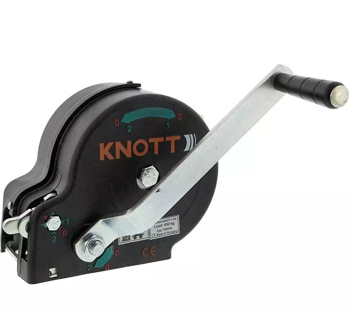 Vintturi 450kg liinalla koteloitu Vinssi Knott musta välitys 4,1/1 - Liinavinssit - 1225997 - 1