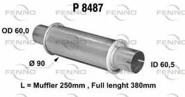 Yleisvaimennin 60 mm - Vaimentimet ja putket - FEN-P8487 - 1