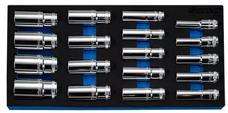 Hylsysarja pitkät 12-Kulmaiset 1/2" - Työkalumoduulit työkaluvaunuihin - 284-BX648 - 1