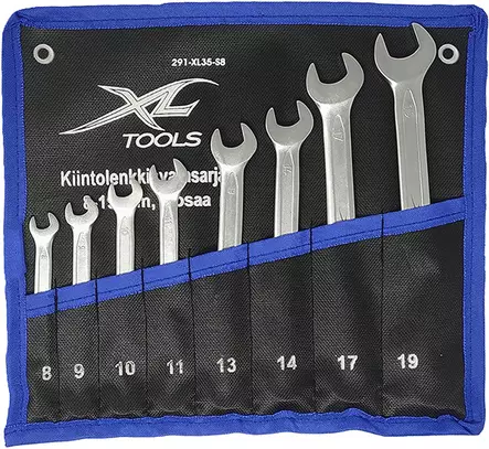 Kiintolenkkiavainsarja 8-19 mm (8 osaa) - Jako- ja lenkkiavaimet - 291-XL35-S8 - 1