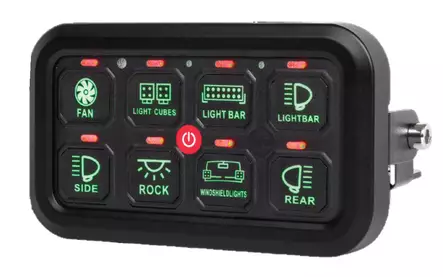 Kytkinpaneeli lisävaloille 8-kanavainen - Lisävalojen johtosarjat - HMWB-0108 - 1