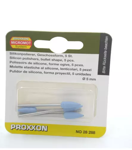 Silikonipuikot Luodinmuotoiset 5mmx15mm - Proxxon timantti, kiillotus ja puhdistus - 28288 - 2