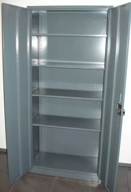 Tarvikekaappi metallinen lukittava 850 x 400 x 1850 mm - Hyllyt ja kaapit - 1268 - 2