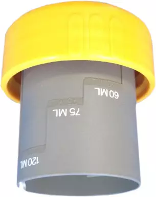 Thetford korkki/annostelukuppi, keltainen - Kaikki Thetford kasettivessojen varaosat - 2581078 - 1