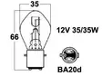 Polttimo 12V 35/35W BA20D - Auton polttimot - 12728 - 1