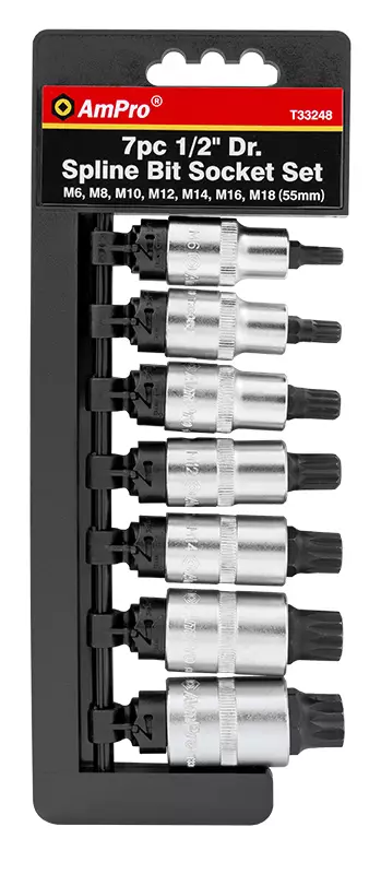 7 osainen XZN-Kärkihylsysarja 1/2" vääntiöllä - Hylsysarjat - T33248 - 2