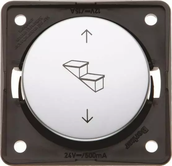 Astimen katkaisin upot. kromi matta 12-24V - Sähkörasiat ja pistokkeet - 936952528 - 1