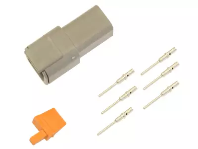 Deutsch DTM Liitin / Pistoke 6-pin. Uros 0.5mm² - Deutsch-liittimet - 1605-N8K078 - 1