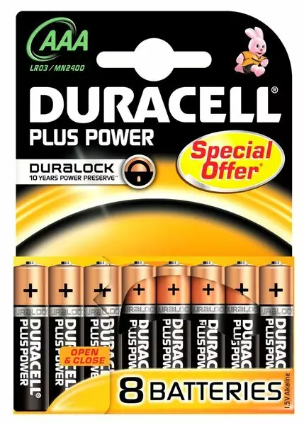 Duracell AAA Paristo 8kpl - Paristot - 966-2400-8 - 1