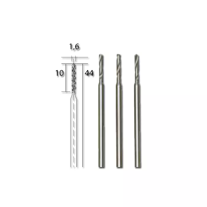 HSS-poranterät, Ø 1,6 mm 3 kpl - Micromot poraus- ja jyrsintäterät - 28858 - 1