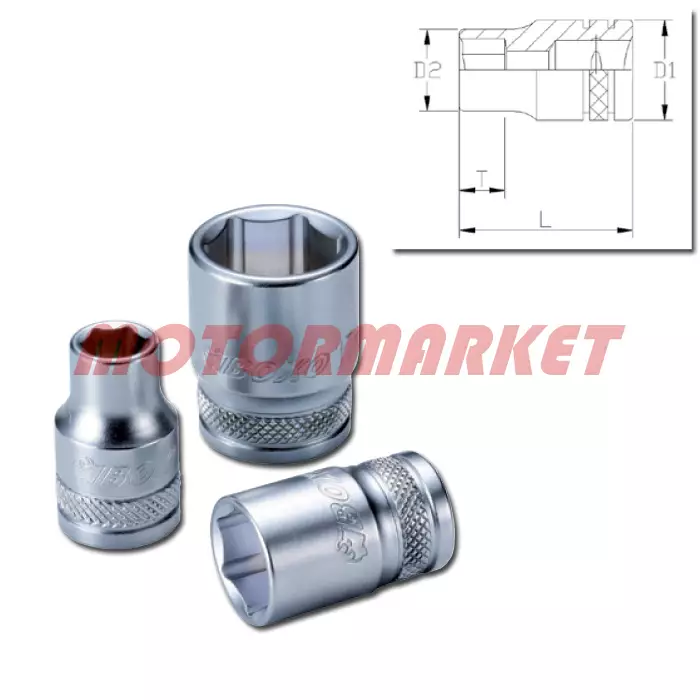 Hylsyavain 1/2" 8mm - Hylsyt - 284-B19-8 - 1