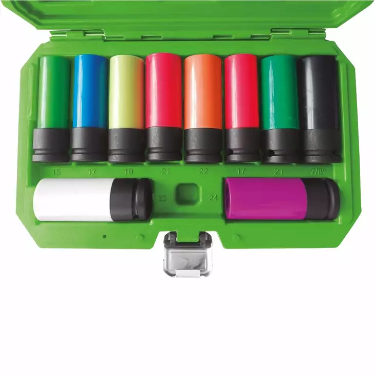 JBM 1/2” ALUVANNE VOIMAHYLSYSARJA 10 OSAA TESLA, CONVEX - Hylsysarjat - 50-53988 - 1