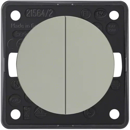 Katkaisin upot. 2-osainen kromi matta 250V, 16AX - Sähkörasiat ja pistokkeet - 936552528 - 1