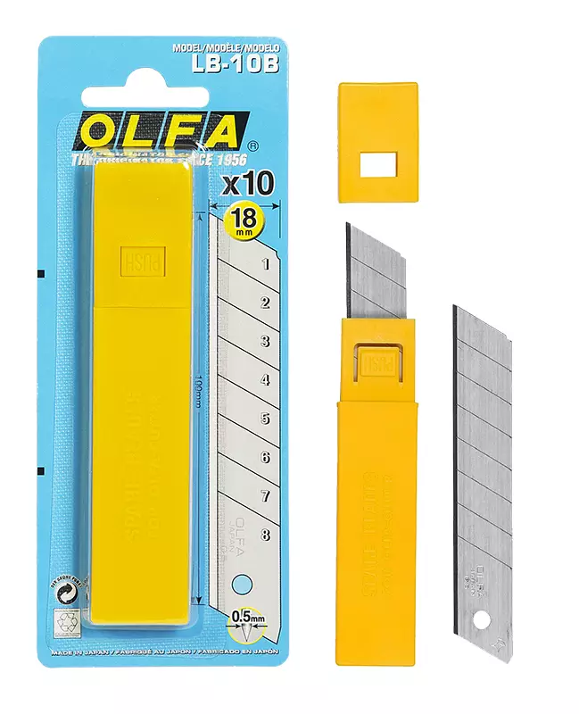 Katkoteräveitsen Varaterät 18mm 10kpl - Puukot, veitset ja kaapimet - OF640148 - 1