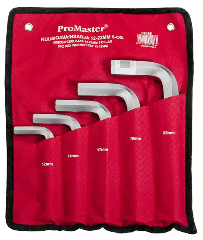 Kuusioavainsarja 12-22mm 5-os. - Räikät ja vääntimet - C9368 - 1