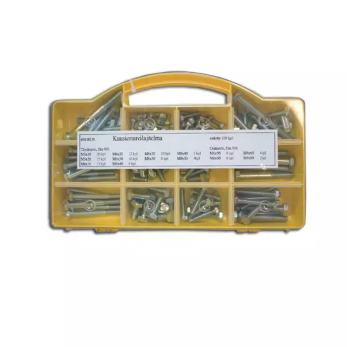 Kuusioruuvilajitelma M5-M8 - Pientarvikevalikoimat - 698-B128 - 1