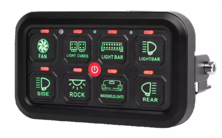 Kytkinpaneeli lisävaloille 8-kanavainen - Lisävalojen johtosarjat - HMWB-0108 - 1