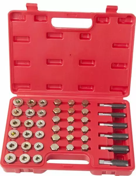 Öljytulpan Korjaussarja 114-osaa - Öljytulpan kierteenkorjaus - 291-XL045038 - 1