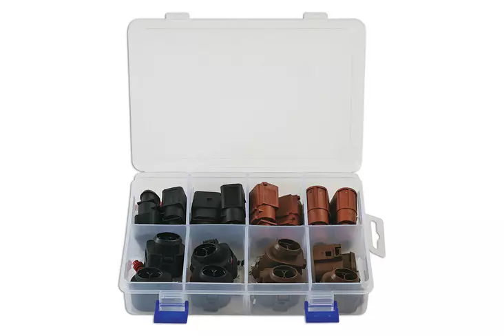 Sähköliitinlajitelma VW 6,3 mm 16 kpl Connect - Liitinlajitelmat - 338-37398 - 1