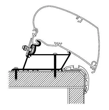 Thule kiinnityssarja Carthago 3,50 m Malibu Omnistor: 9200 / 6300 / 6200 - Polkupyörätelineiden tarvikkeet - 308078 - 1