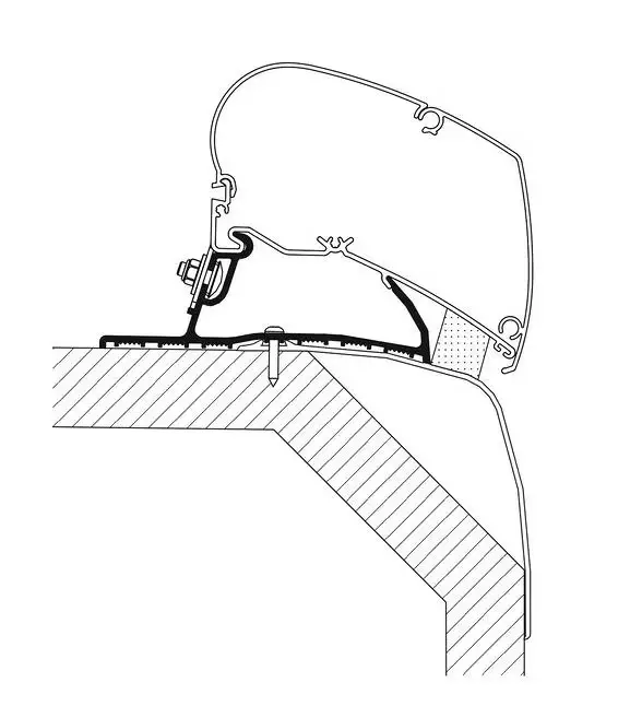 Thule kiinnityssarja Laika Ecovip 2x 50cm + 2x 27cm - Kattokiinnikkeet markiisiin - 301998 - 1