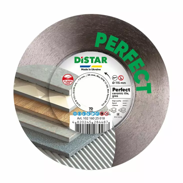 Timanttilaikka 1A1R 115x1,5x25x22,23H Perfect - Timanttilaikat laatoittajille - 10216025018 - 1