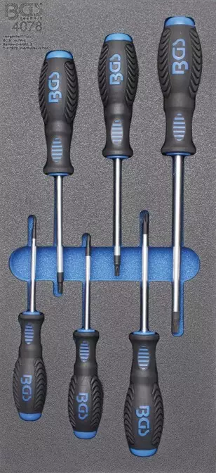 Torx ruuvimeisselit TT - Työkalumoduulit työkaluvaunuihin - BGS4078 - 1