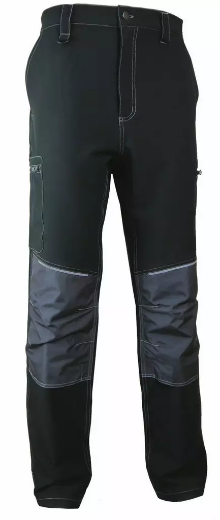 Työhousut SoftShell Musta/Harmaa koko 48 - Työvaatteet - 913-HSS48 - 1