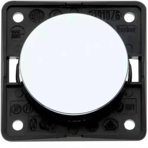 Vaihtokytkin upotettava kromi kiiltävä 250V, 16AX - Sähkörasiat ja pistokkeet - 936562518 - 1