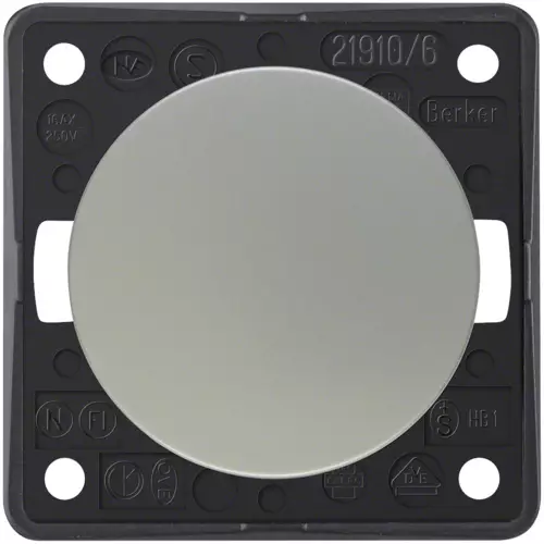 Vaihtokytkin upotettava kromi matta 250V, 16AX - Sähkörasiat ja pistokkeet - 936562528 - 1