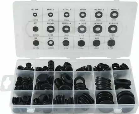 JBM läpivientikumilajitelma avonaiset ja umpinaiset 125 osaa - Pientarvikevalikoimat - 50-53349 - 1