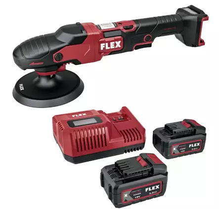 Akkukiillotuskonesarja PE 150 18-EC Set sisältää akut ja laturin Flex - Kiillotuskoneet ja tarvikkeet - 275-533019 - 1