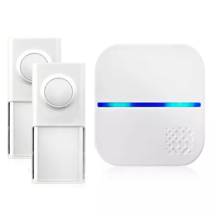 Langaton ovikello 2 lähetintä 58 soittoääntä 230V - Kodin elektroniikka - 8099 - 1